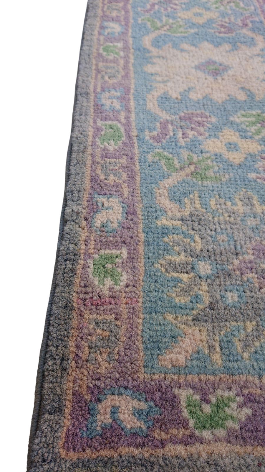 5x6 Grey And Blue Turkish Oushak Wool Traditional Area Rug photo Textiles