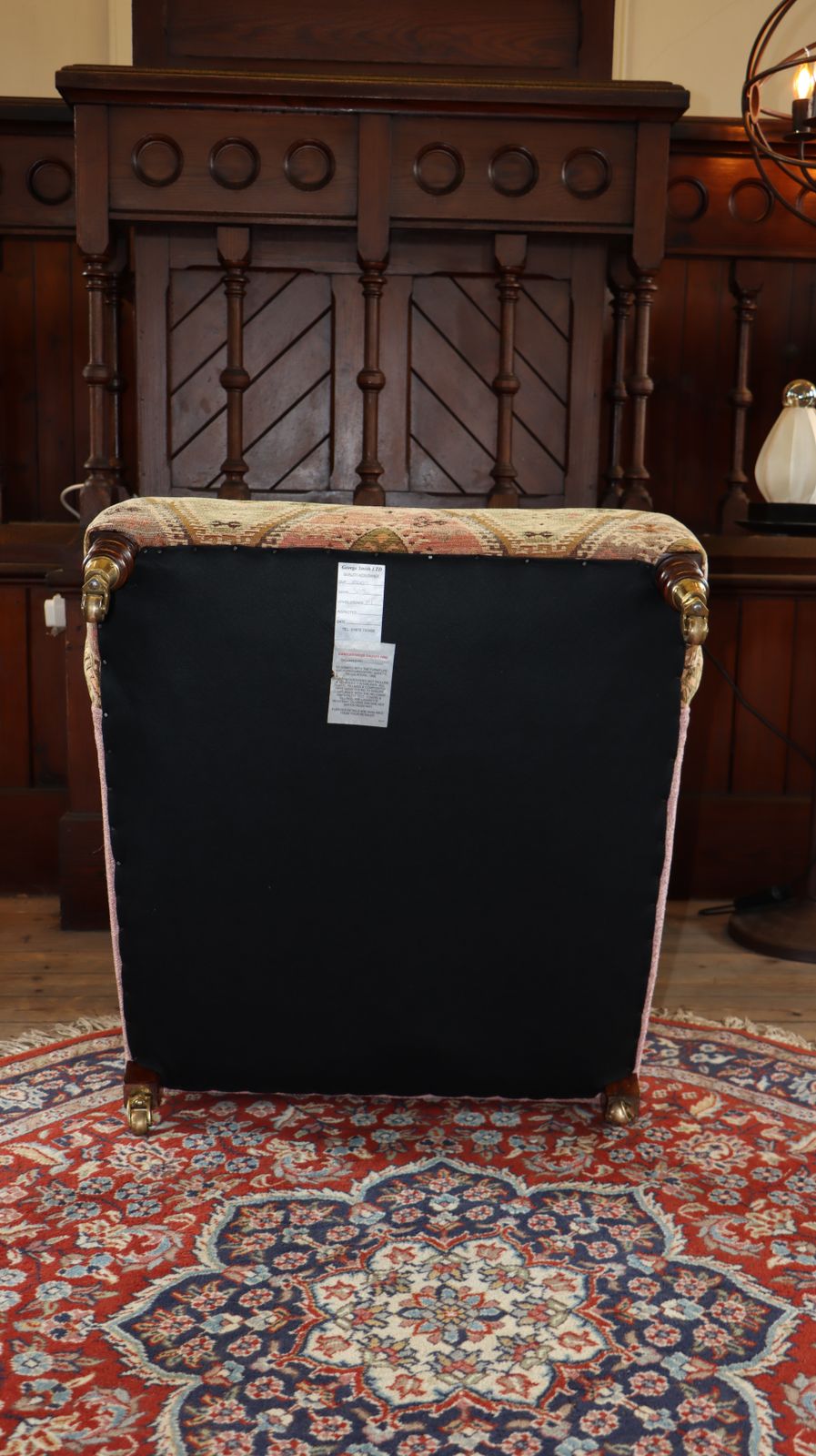 Furniture Stunning George Smith Standard Arm Signature Armchair Kilim & Jacquard Olive 🚚 photo