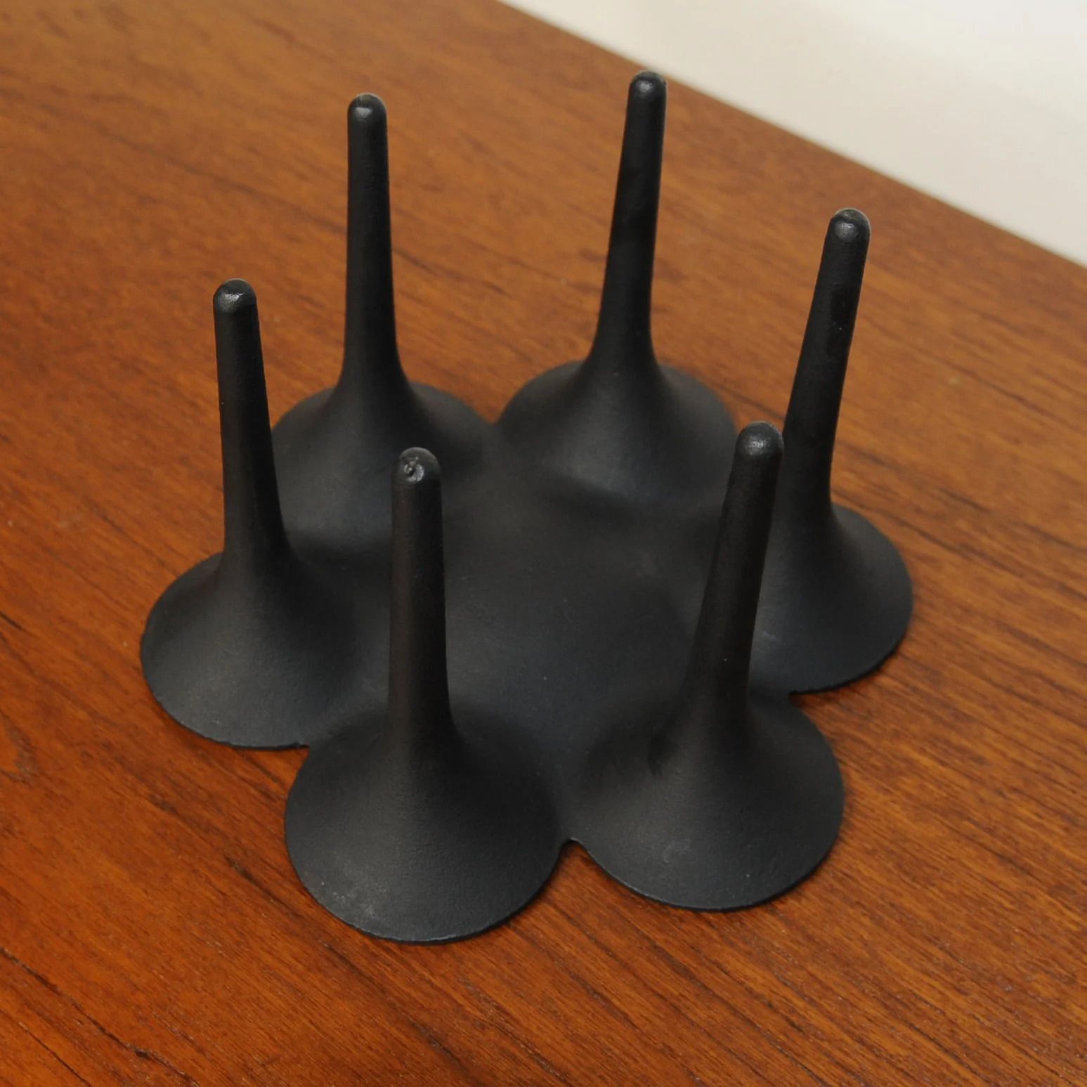 Cast Iron Hornblower Candleholder By Christel & Christer Holmgren For Illums Bolighus, 1960s photo Home Decor