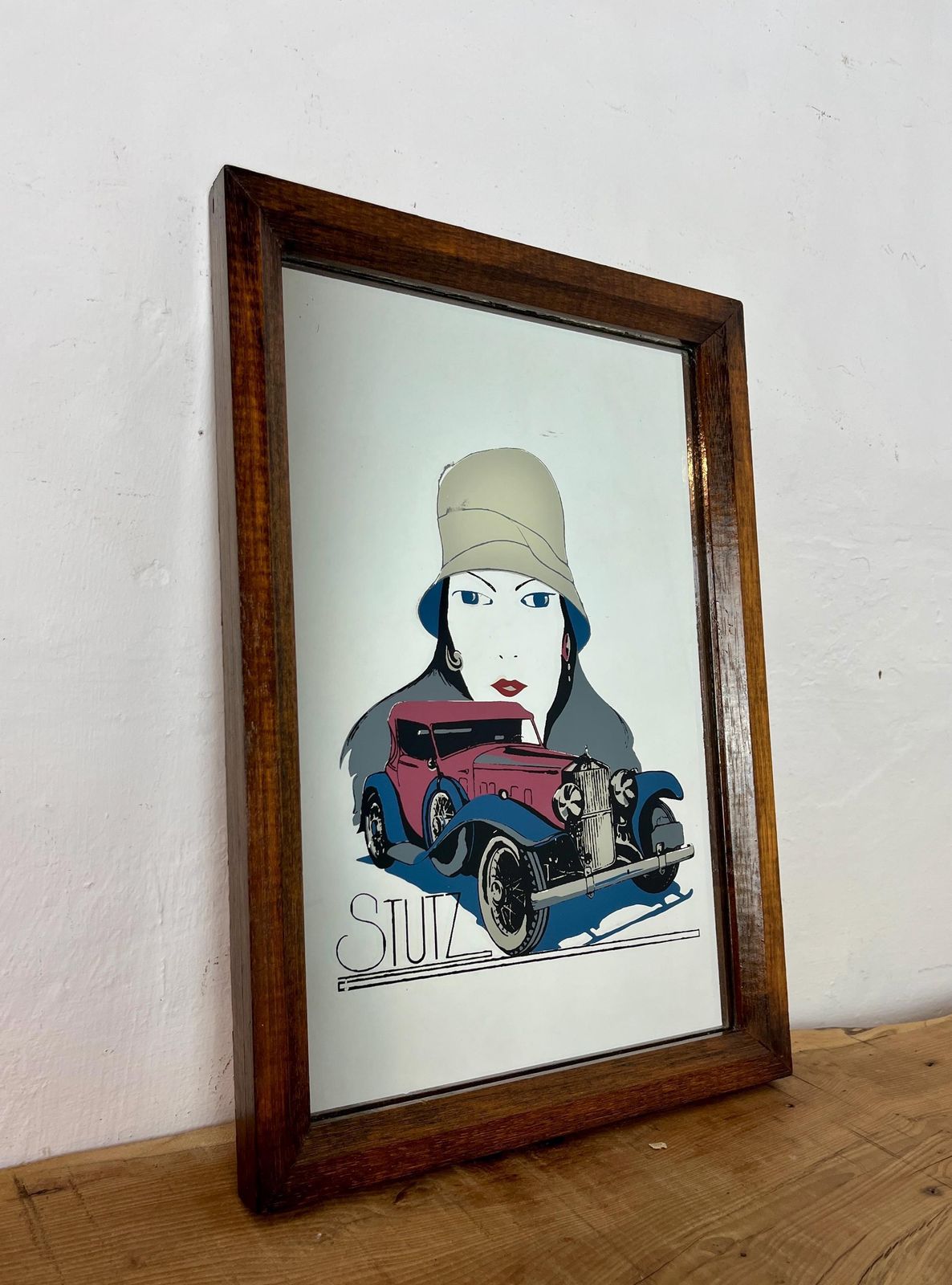 Vintage Art Deco Stutz Lady American Advertising Car Mirror photo Art