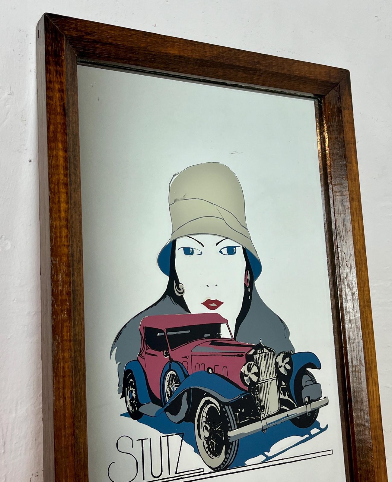 Vintage Art Deco Stutz Lady American Advertising Car Mirror photo buy