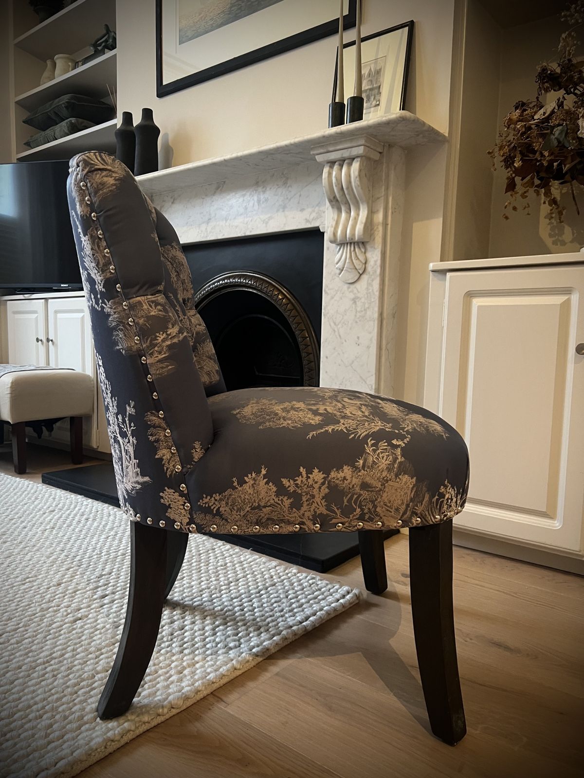 Original Valery Blue Toile Chair photo vinterior
