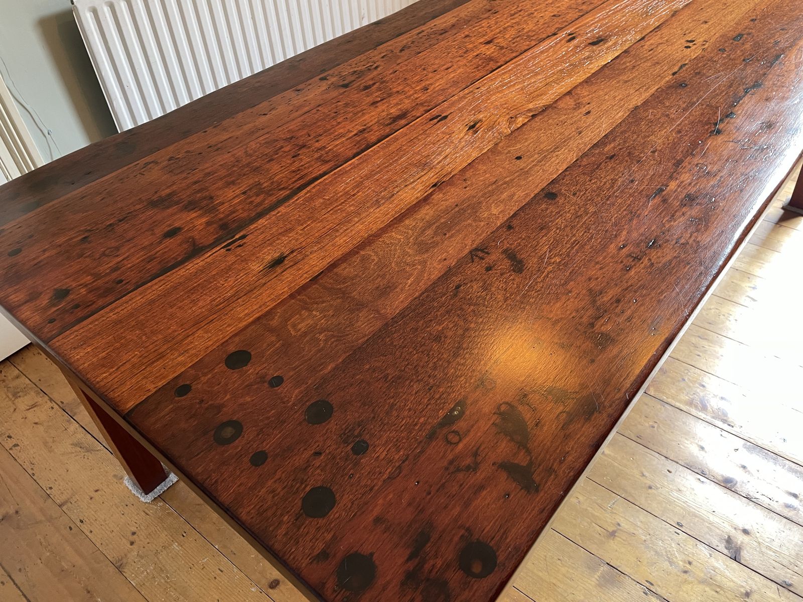 Beautiful Australian Jarrah Wood Dining Room / Boardroom Table. 2.2m X 1.01m photo vintage