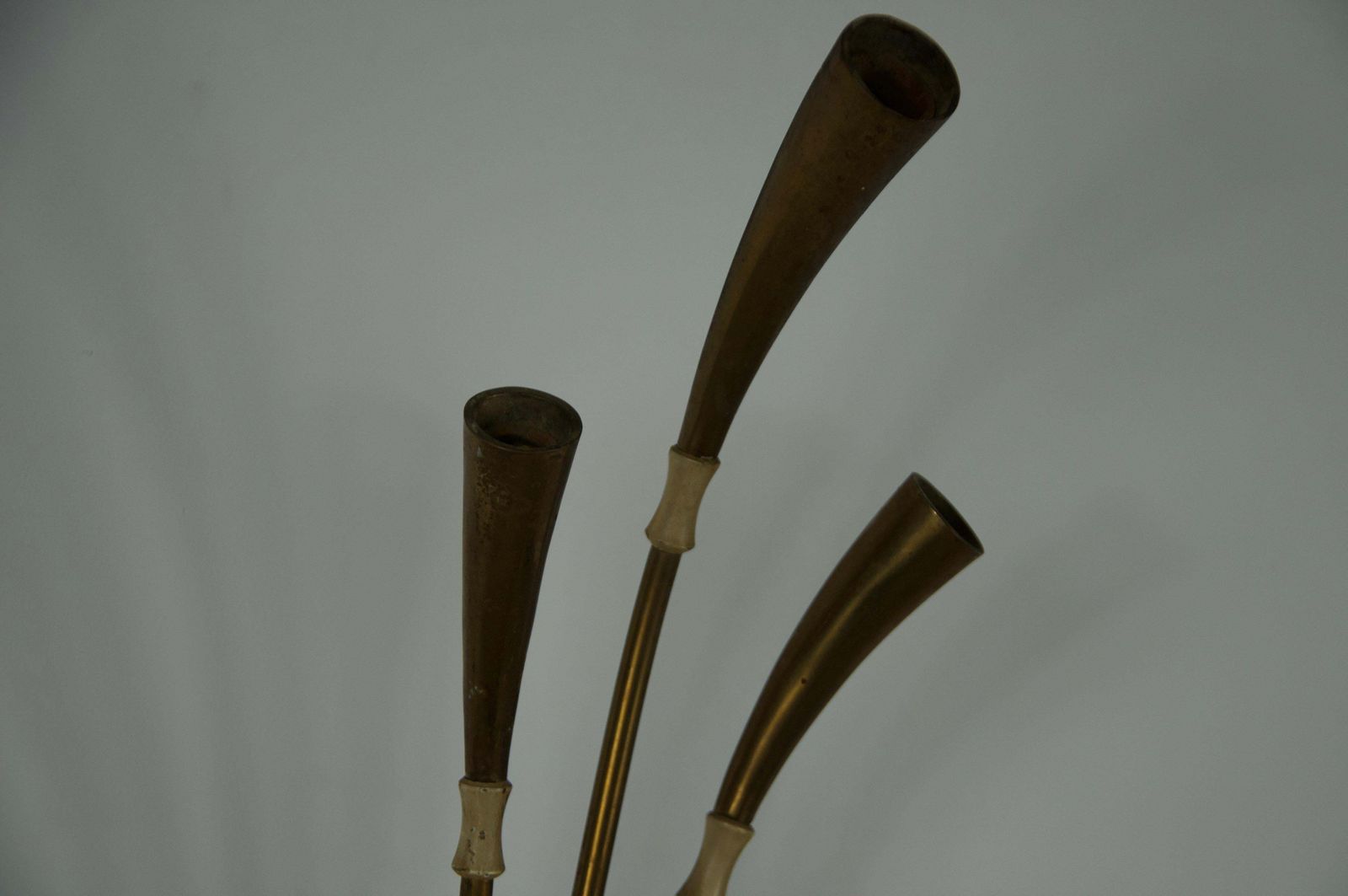 3442.0 Pair Of Brass Wall Lamps By Oscar Torlasco, Italy, 1960s photo