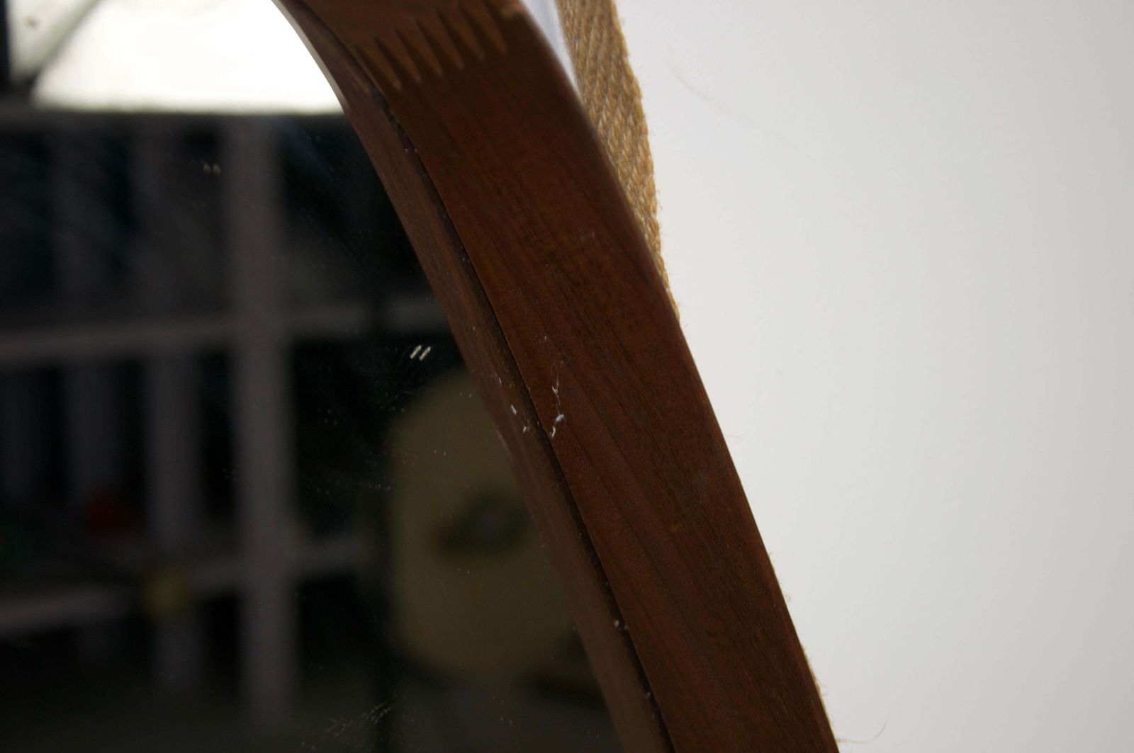 Italian Wooden Hanging Wall Mirror, 1960s, Italy photo vinterior