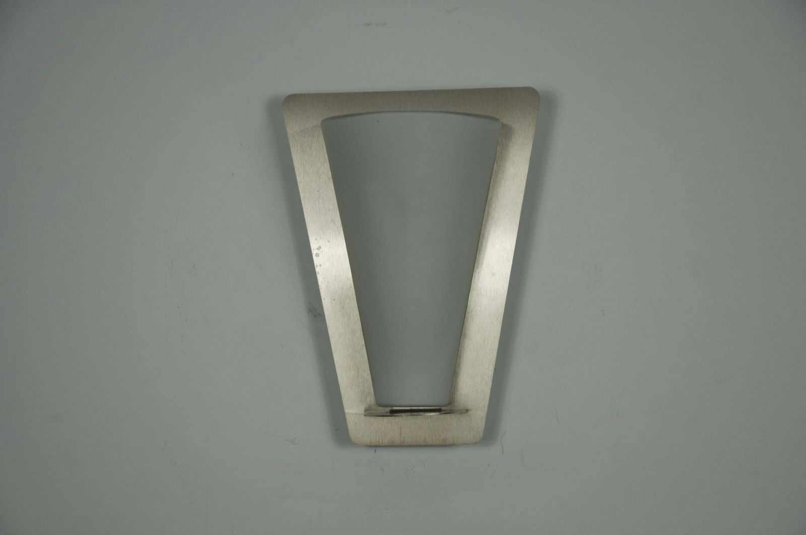 Metal And Opaline Glass Wall Lamp By Glashütte Limburg, 1960s photo vinterior