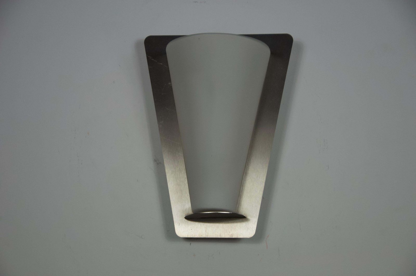 Metal And Opaline Glass Wall Lamp By Glashütte Limburg, 1960s photo buy