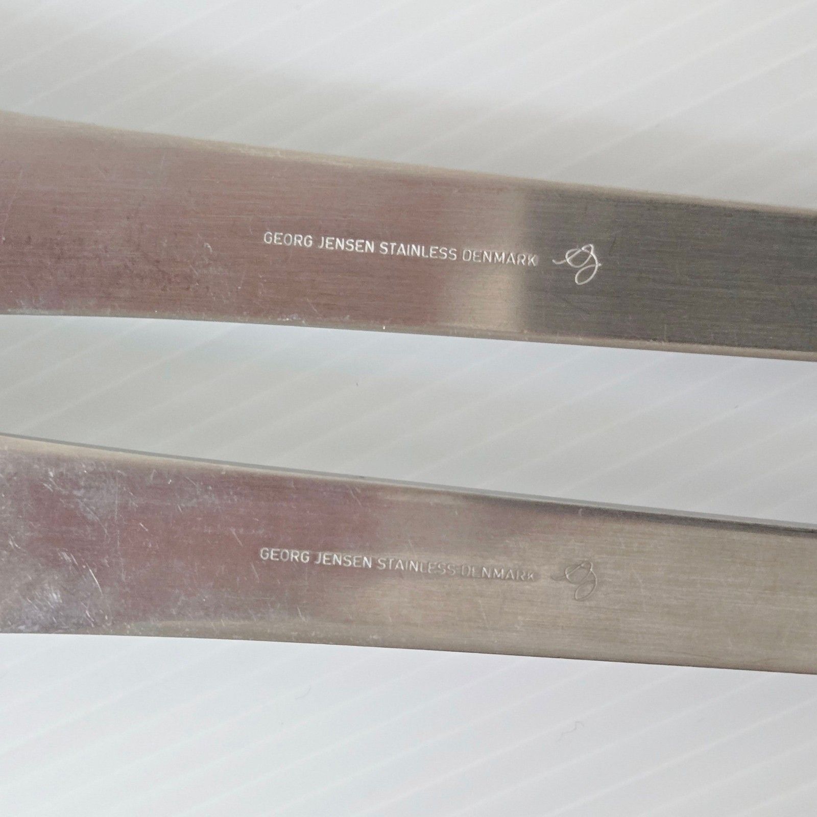 Vintage 1970 Arne Jacobsen Georg Jensen Denmark Scandinavian Salad Cutlery photo buy