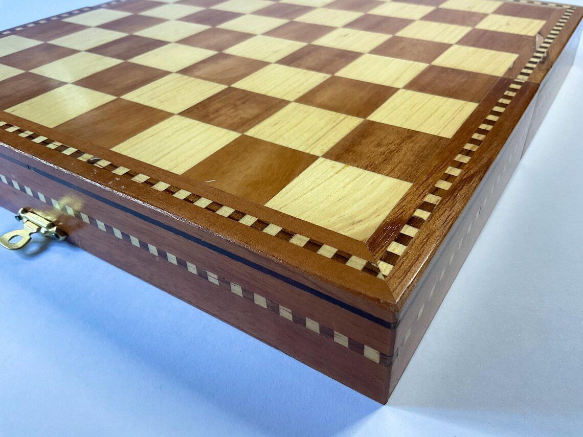 photo furniture Artisan Made Wooden Chess Set From Mexico
