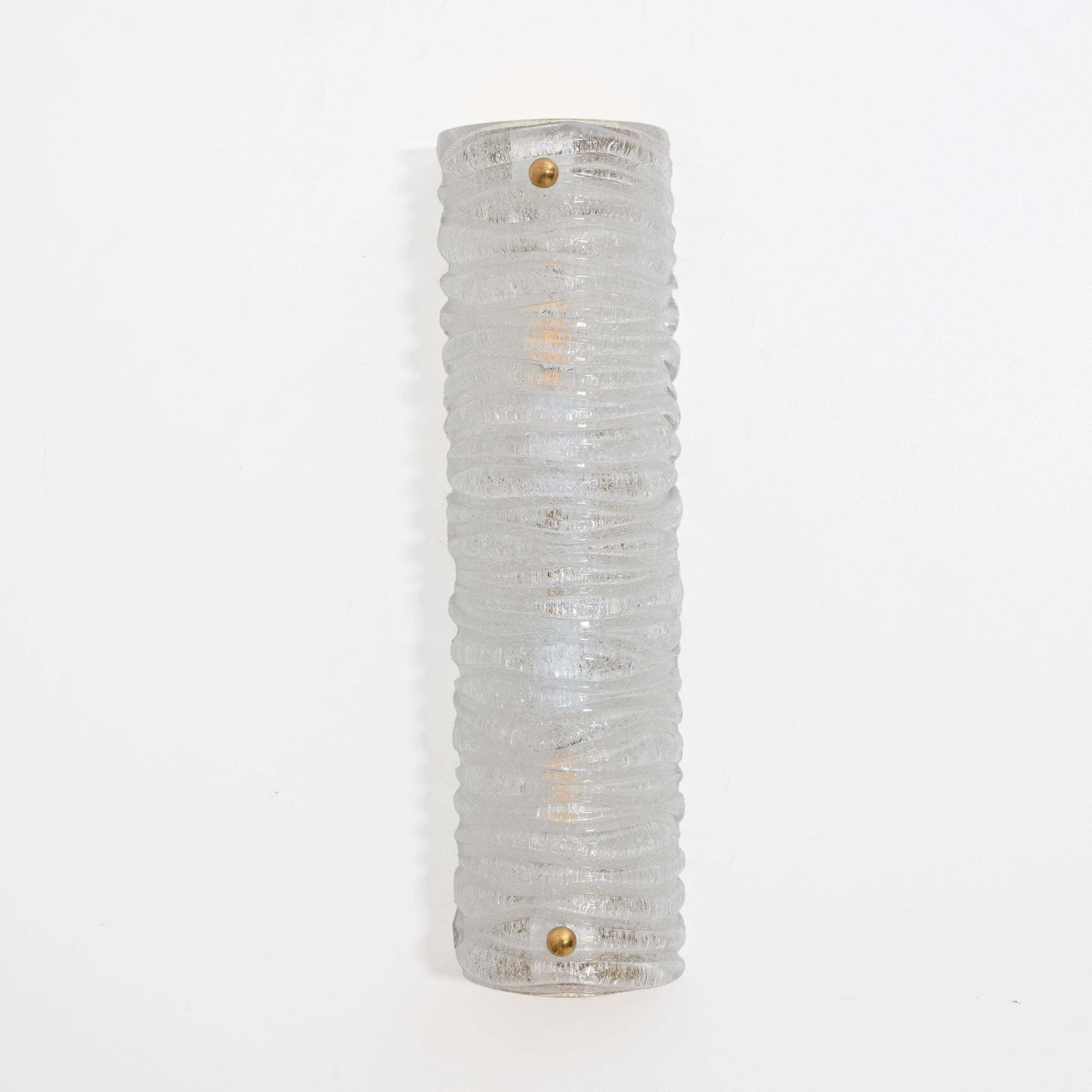 Pair Of Barovier & Toso Art Decò Style Brass And Textured Murano Glass Sconces photo Lighting