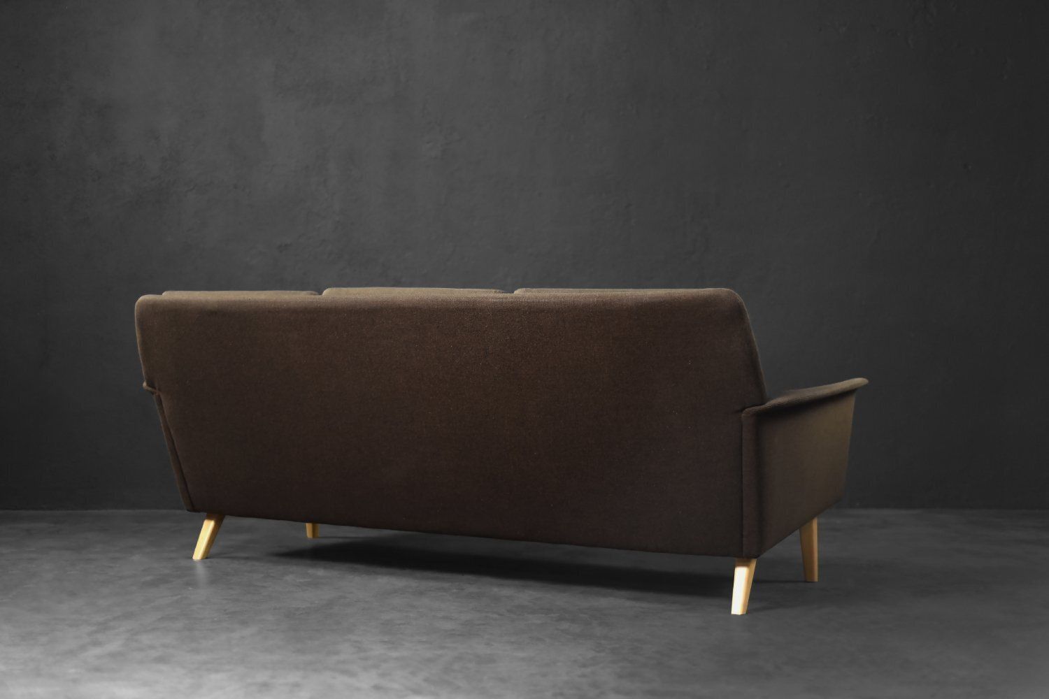 photo furniture Mid Century Danish Modern Brown 3 Seater Sofa By Folke Ohlsson For Fritz Hansen, 1960s