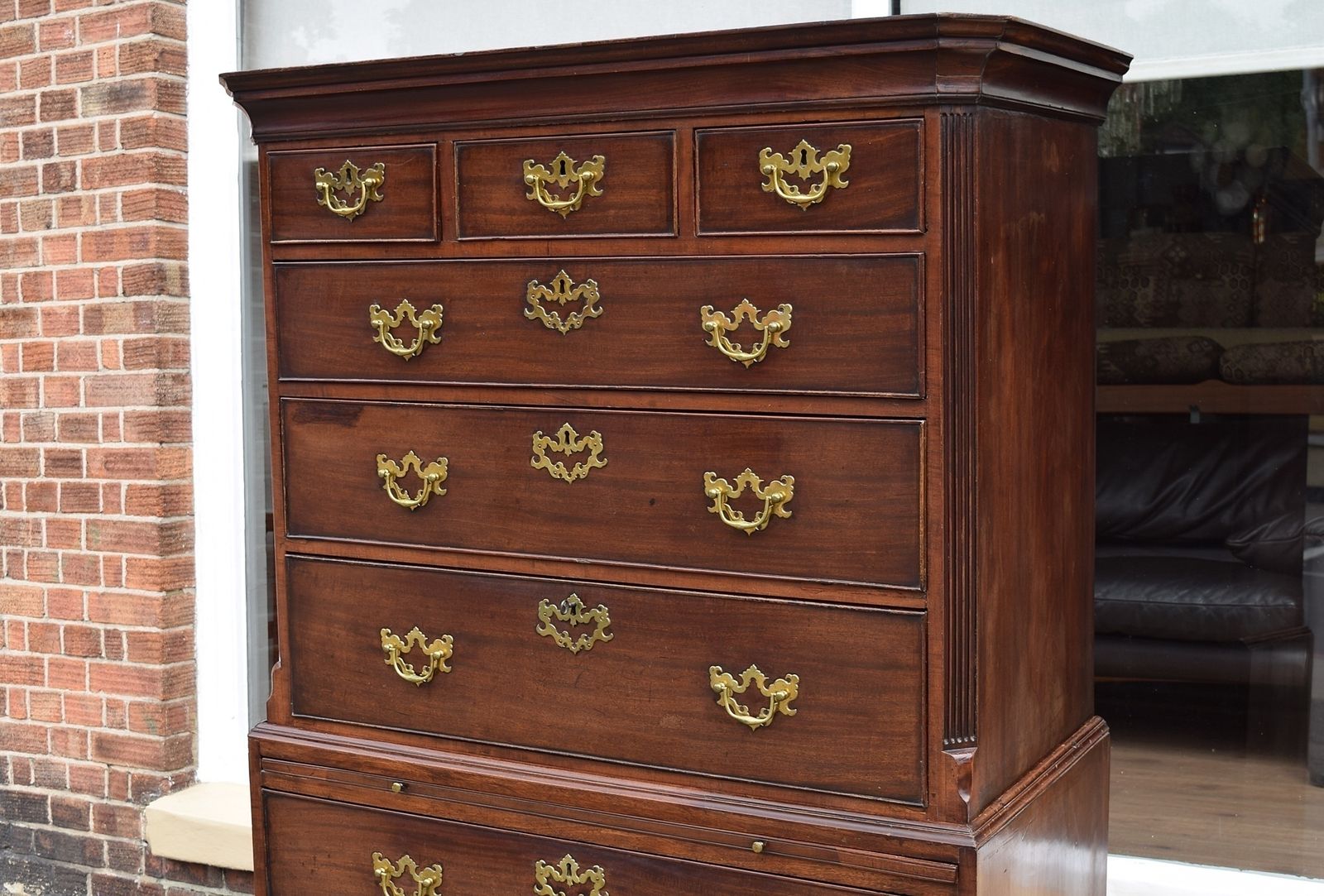 George II Mahogany Chest On Chest Or Tallboy Circa 1750 photo for sale