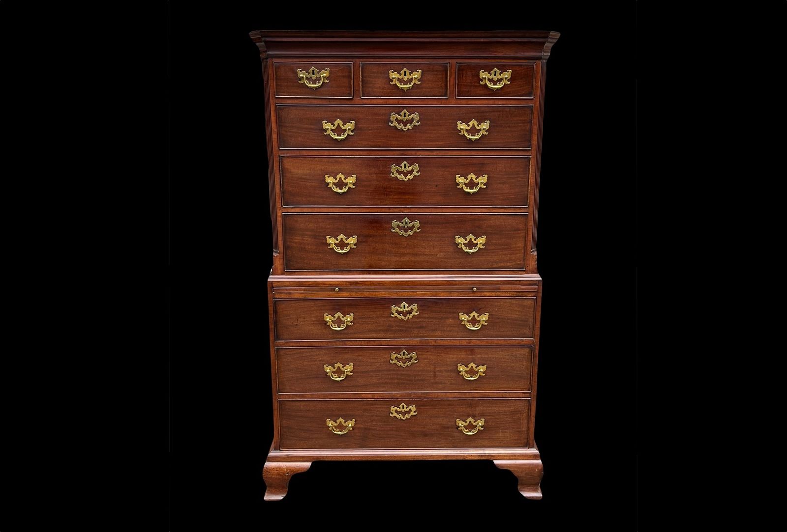 George II Mahogany Chest On Chest Or Tallboy Circa 1750