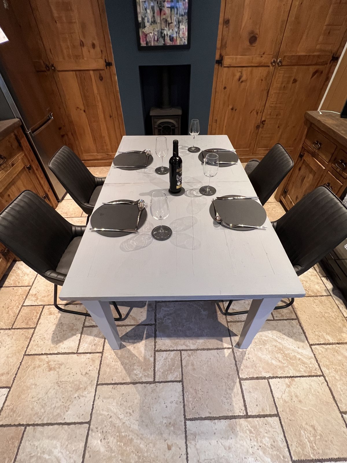 Baumhaus   Signature Grey  Extending Dining Table – Seats 4 To 10