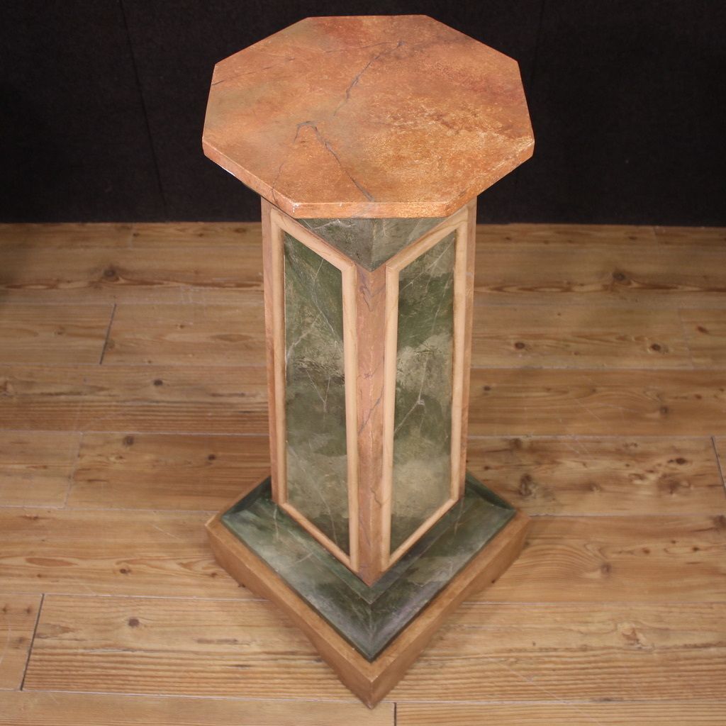 Pair Of 20th Century Lacquered Italian Columns photo Home Decor