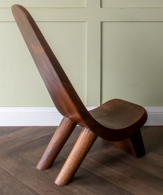 Carved West African Tribal Lobi Chair photo 1255.0