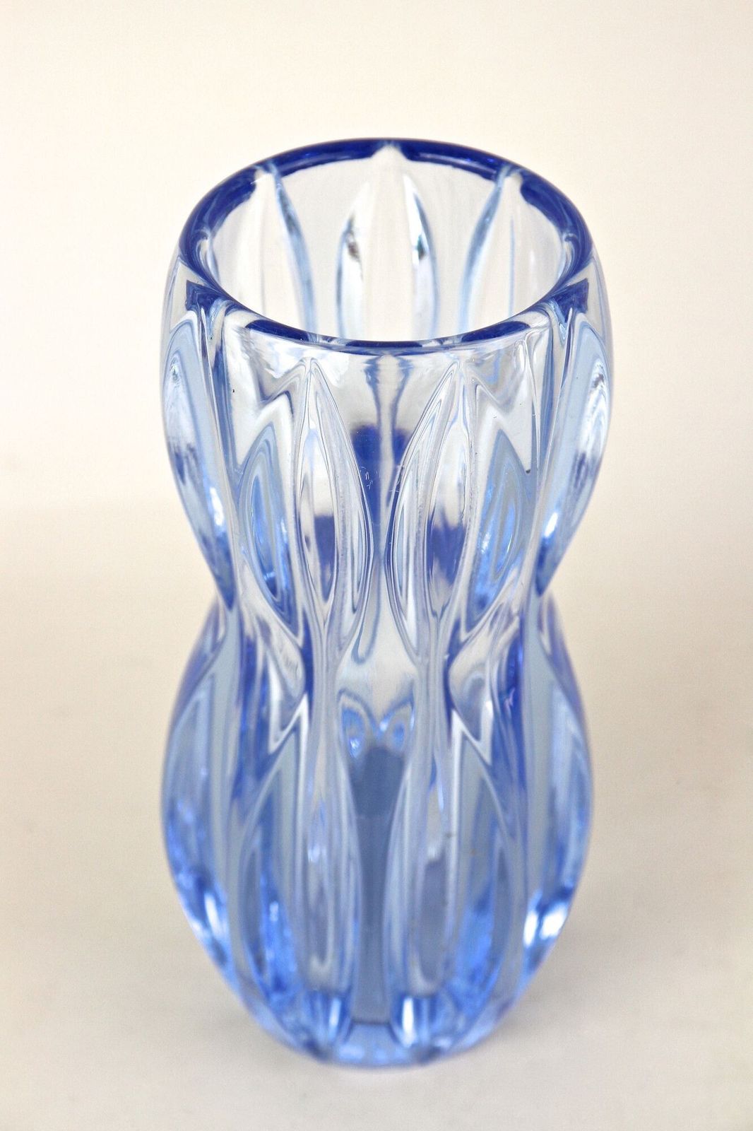 20th Century Blue Art Deco Glass Vase, Austria Ca. 1920 photo for sale