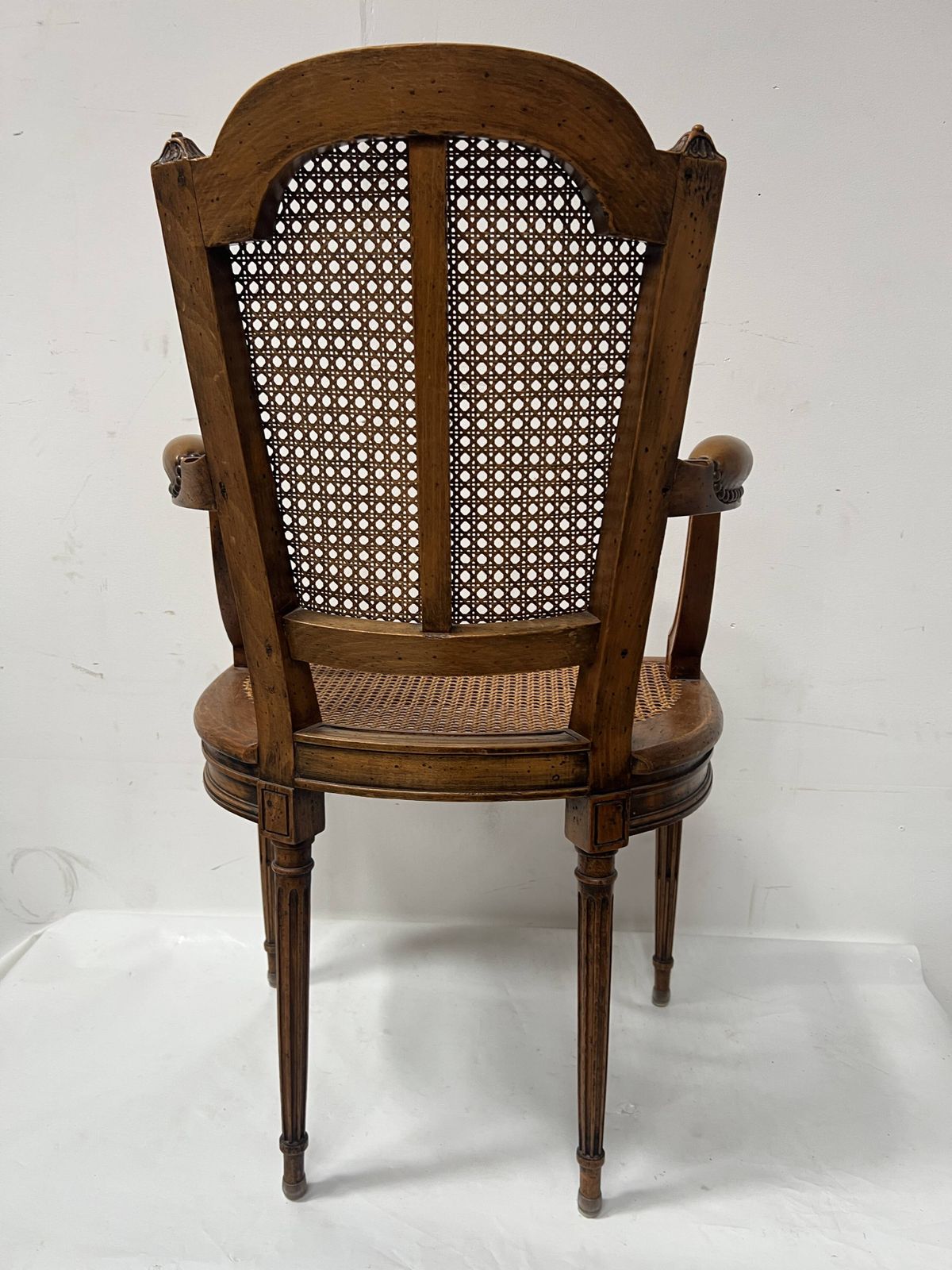 422.025 Louis XVI Style Office Chair In Stained Beech photo