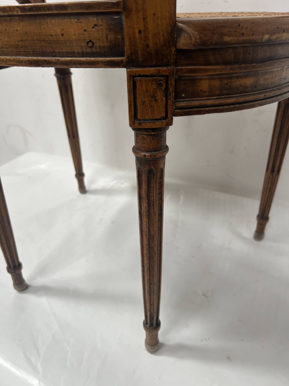 photo vinterior Louis XVI Style Office Chair In Stained Beech