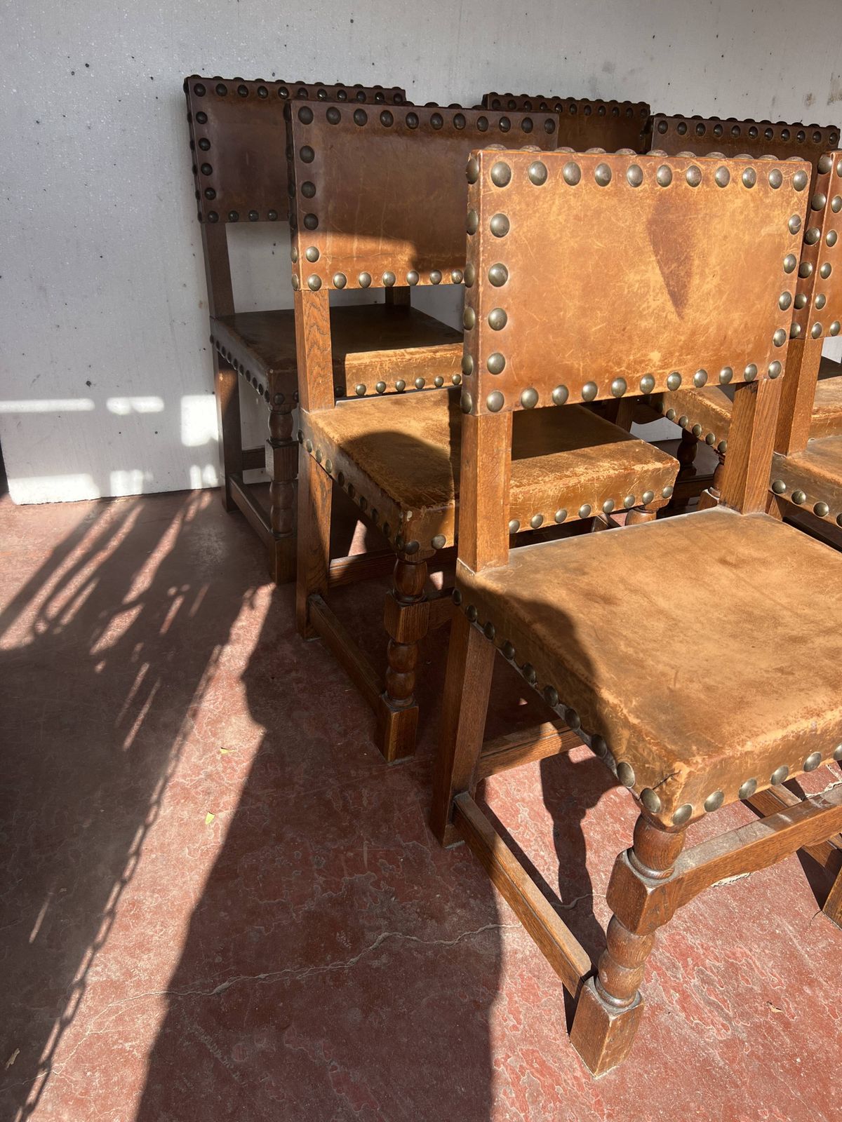 Set Of Six Renaissance Style Oak Chairs, 20th Century photo Furniture