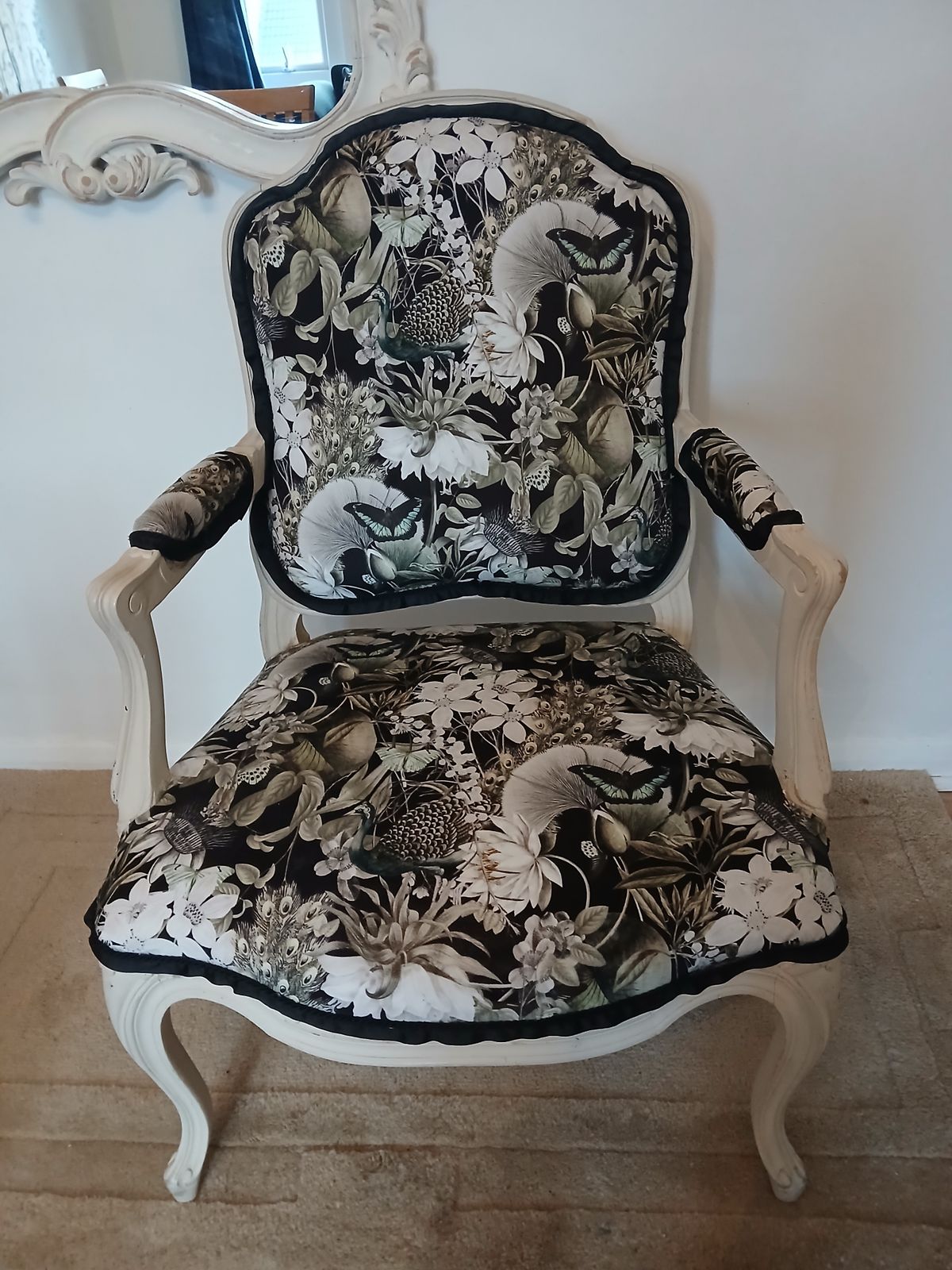 Stylish Regency Chair In 'Utopia' Design Velvet photo for sale