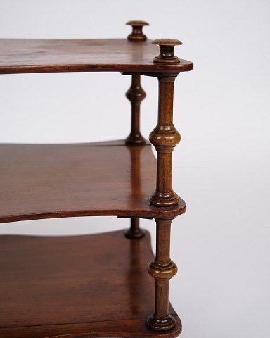 Etagere/Shelf With 3 Shelves   Mahogany   Turned Columns   Wheels   19th Century photo Furniture