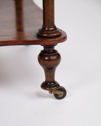 Etagere/Shelf With 3 Shelves   Mahogany   Turned Columns   Wheels   19th Century photo vinterior