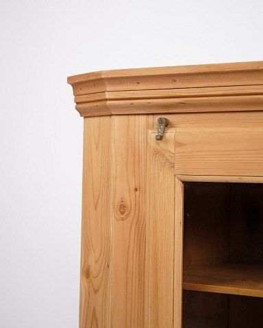 Hanging Corner Cabinet With Glass Door   Pine   Year 1890s photo 565.0