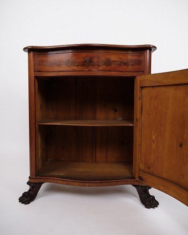 Small Antique Console/Cabinet   Entrance Furniture   Hand Polished Mahogany   Flame Structure   Lion Feet   Year 1890s photo vintage