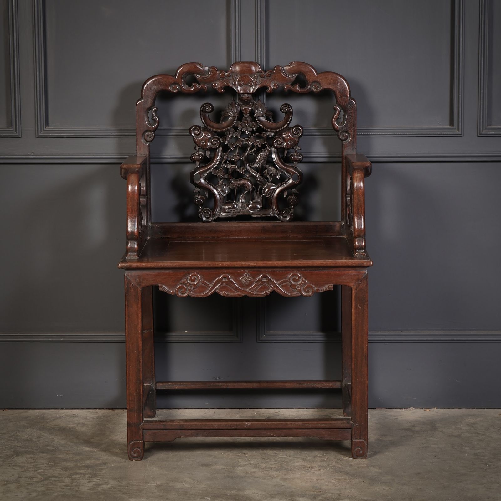 Pair Of Chinese Hongmu Throne Chairs photo buy