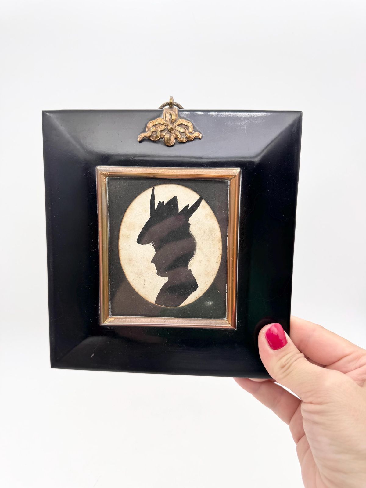Antique Silhouette Picture, Woman Silhouette, Wall Decor photo vinterior