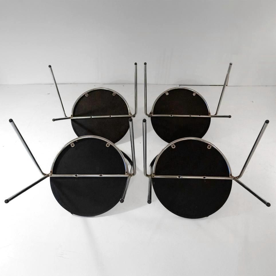 Industrial Stackable Dining Chairs In The Style Of Hans Eichenberger, Set Of 4 photo furniture