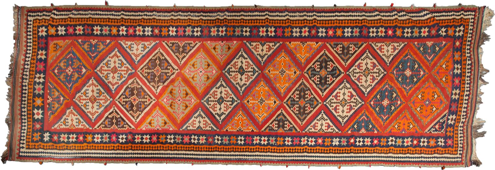 Antique Qashqai Kelim Runner 585x158cm photo Textiles