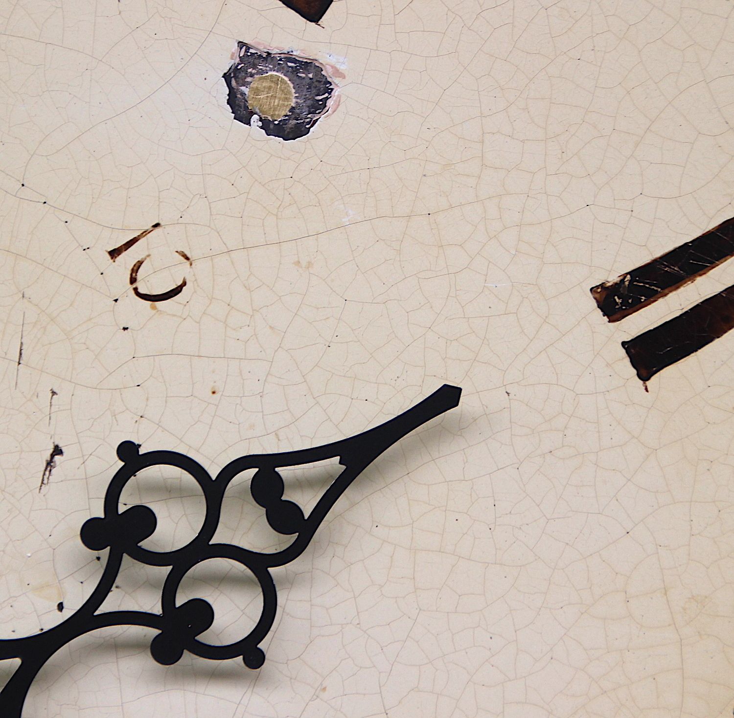 Original 18th Century Iron Grandfather/Longcase Clock Dial. Fully Guaranteed. photo vinterior