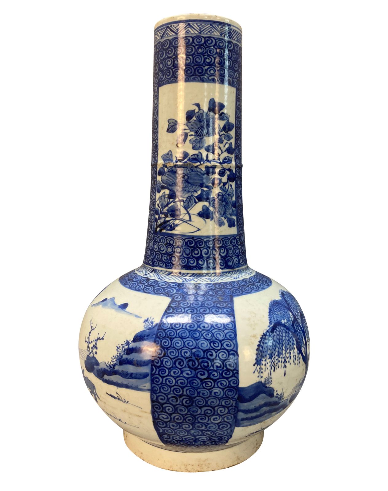 A Pair Of Chinese Blue & White Porcelain Vases photo 944.0