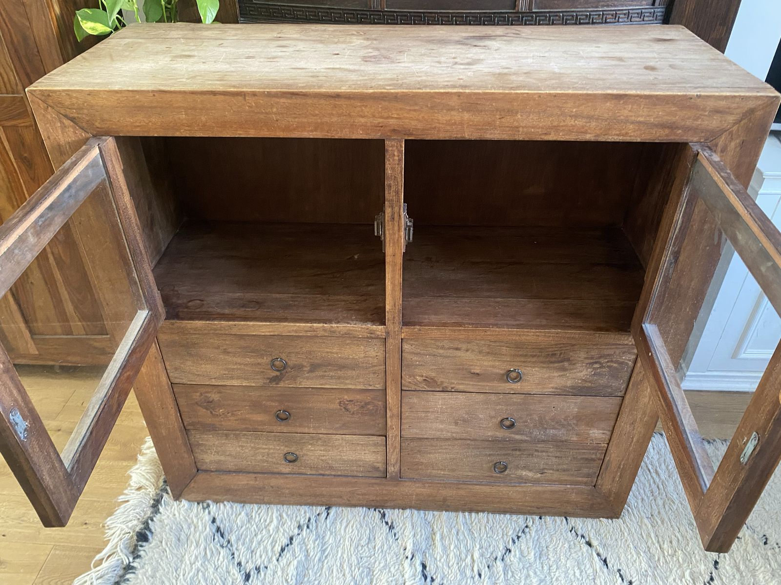 Sideboard   Solid Mango Wood Indian Style Dresser Chest Of Drawers photo vinterior