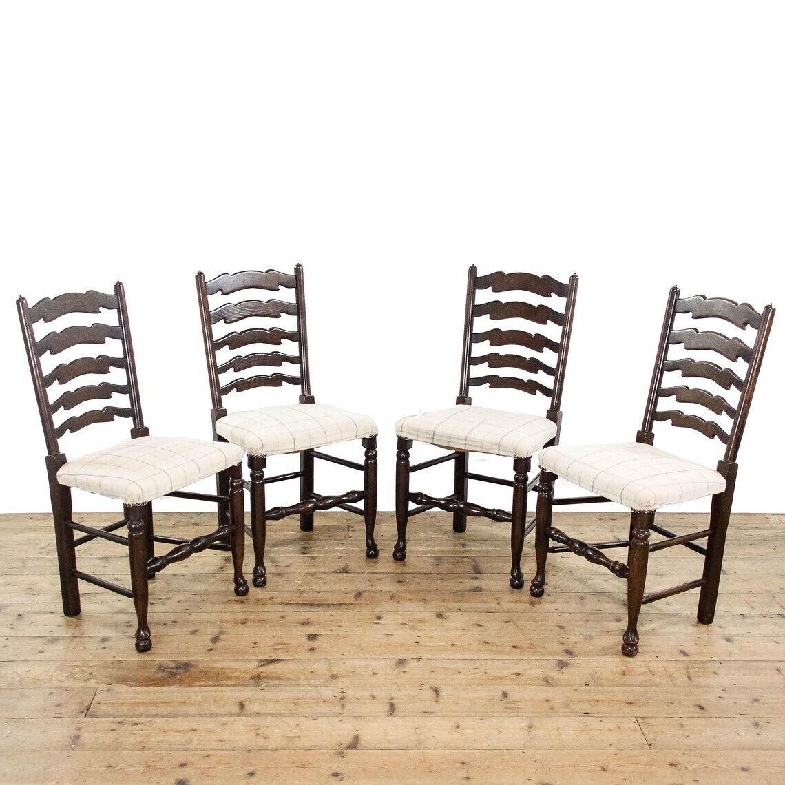 Set Of Four Upholstered And Oak Chairs Set Of Chairs  Antique Chairs  Dining Chairs  Kitchen Chairs