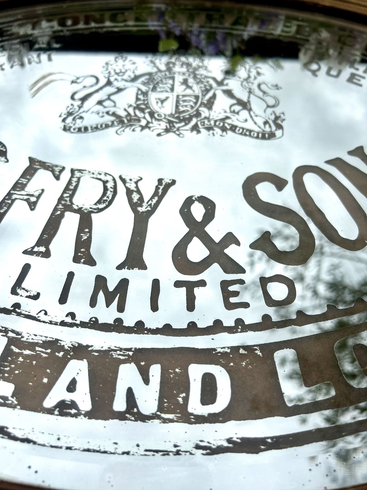 Rare Late 19th Century Fry & Sons Advertising Mirror photo 275.0