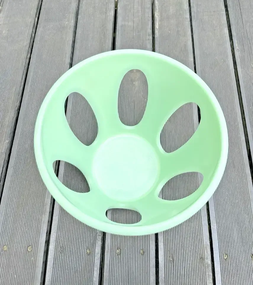Mid Century Modern Italian Designer Guzzini Mint Green Bread Fruit Basket 60's photo buy