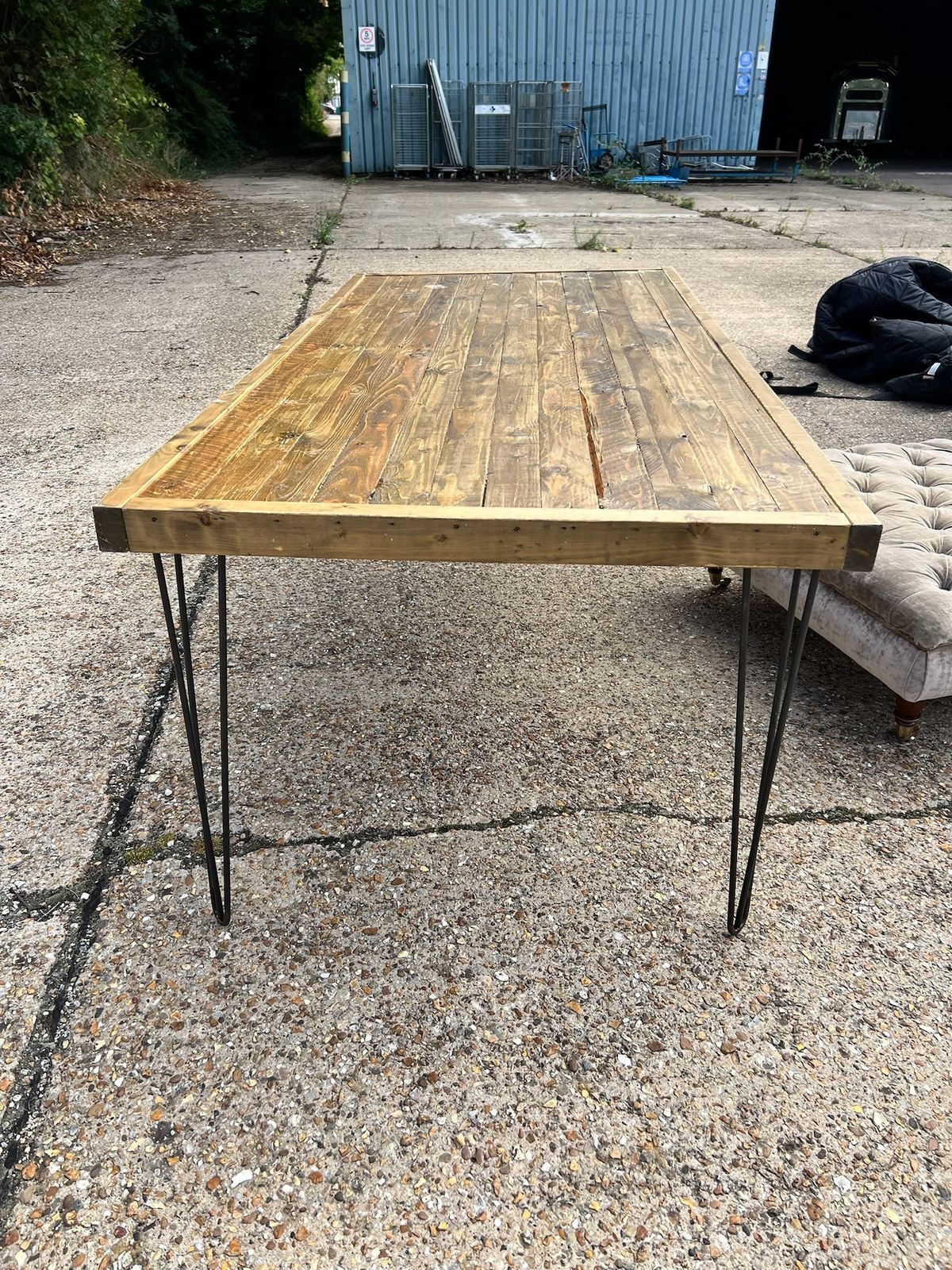 Industrial Dining Table – 6 Seater With Hairpin Legs (200cm X 95cm) photo Furniture