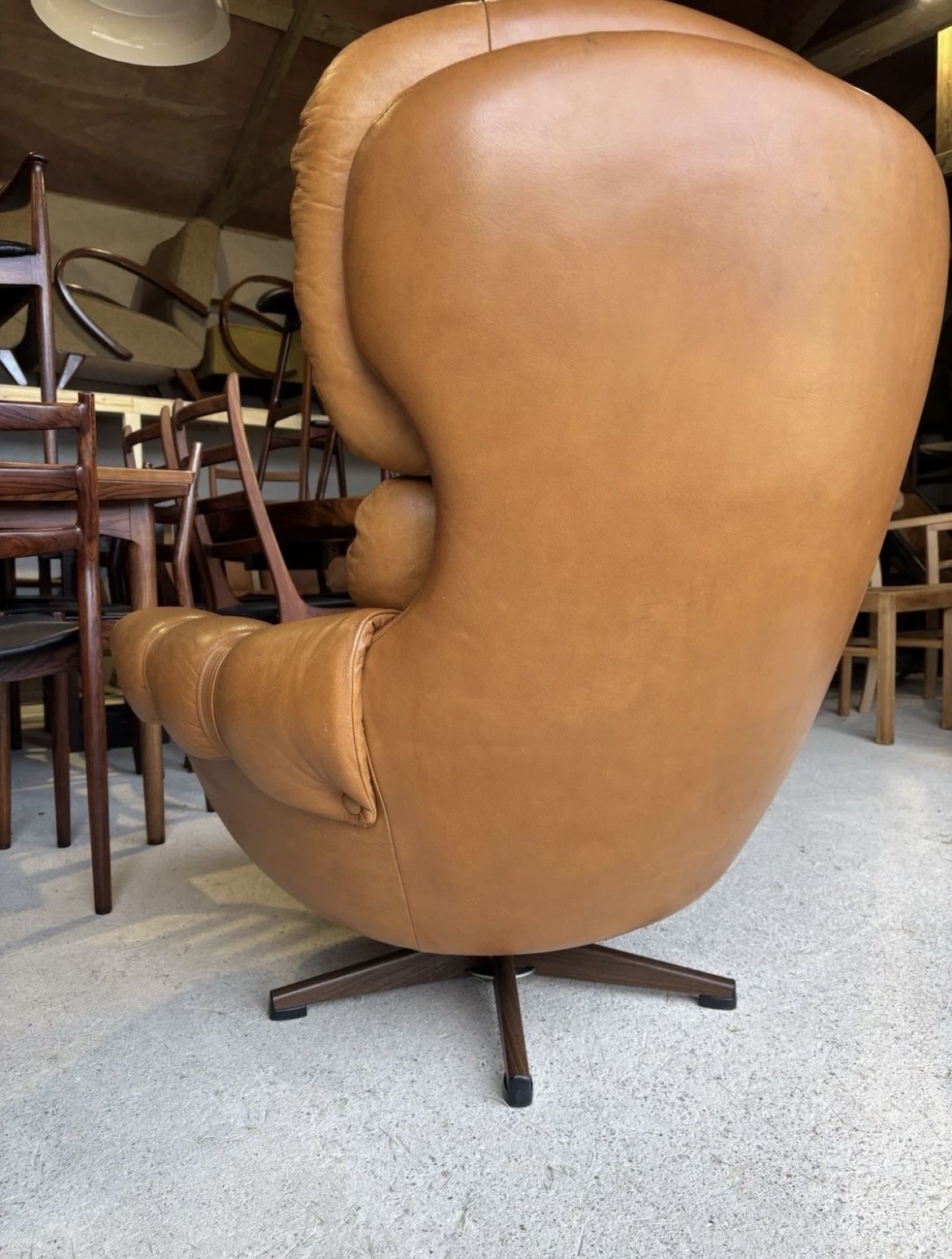 photo buy Mid Century Scandinavian Swivel Lounge Chair By Swedfurn, "Slätte Gungan”