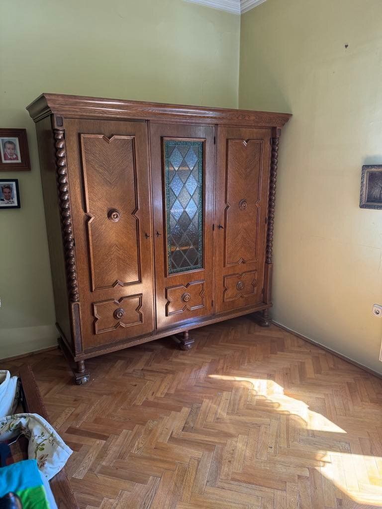 Spanish Style Oak Wardrobe, Early 20th Century photo furniture