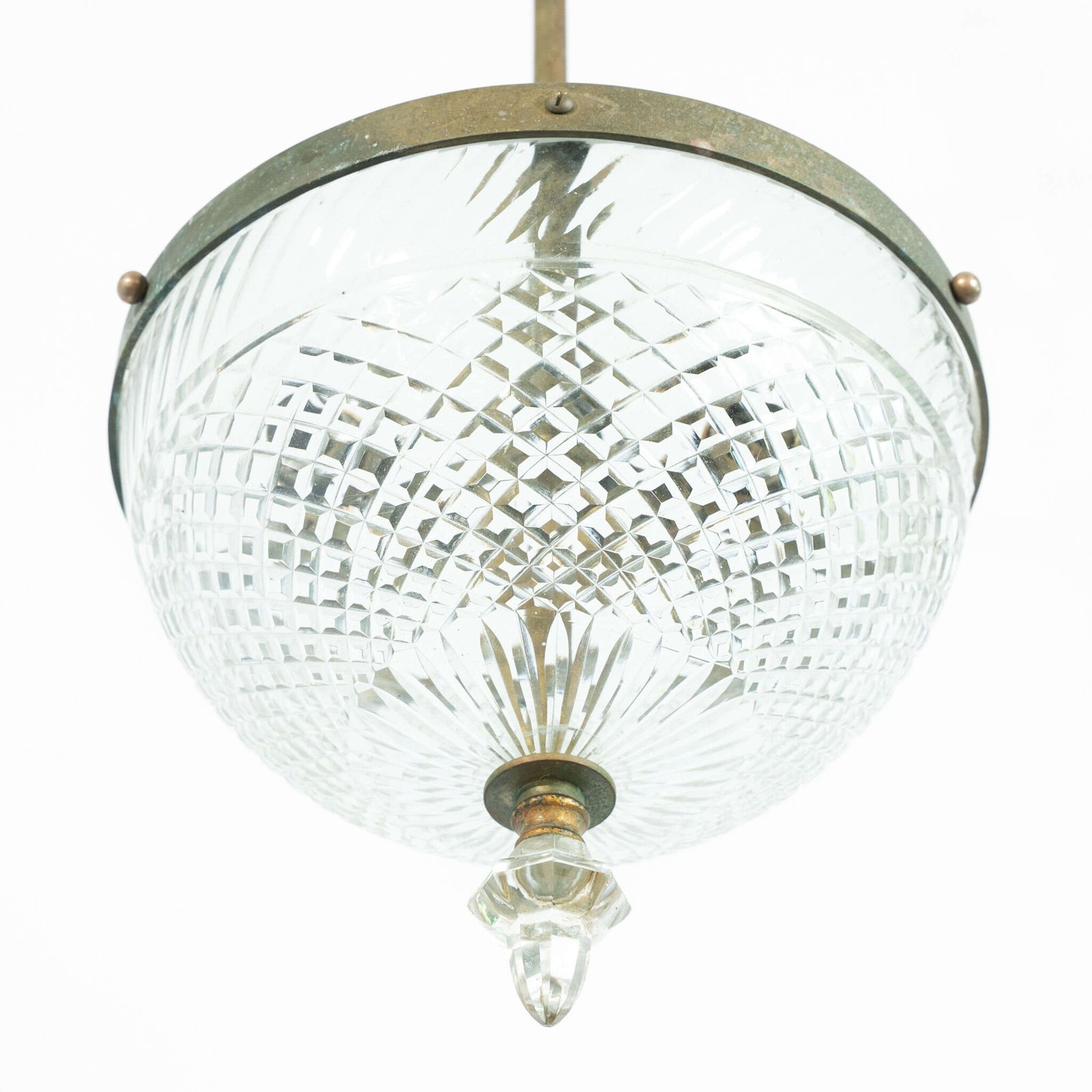 Early 20th Century Hanging Cut Glass Light photo vinterior