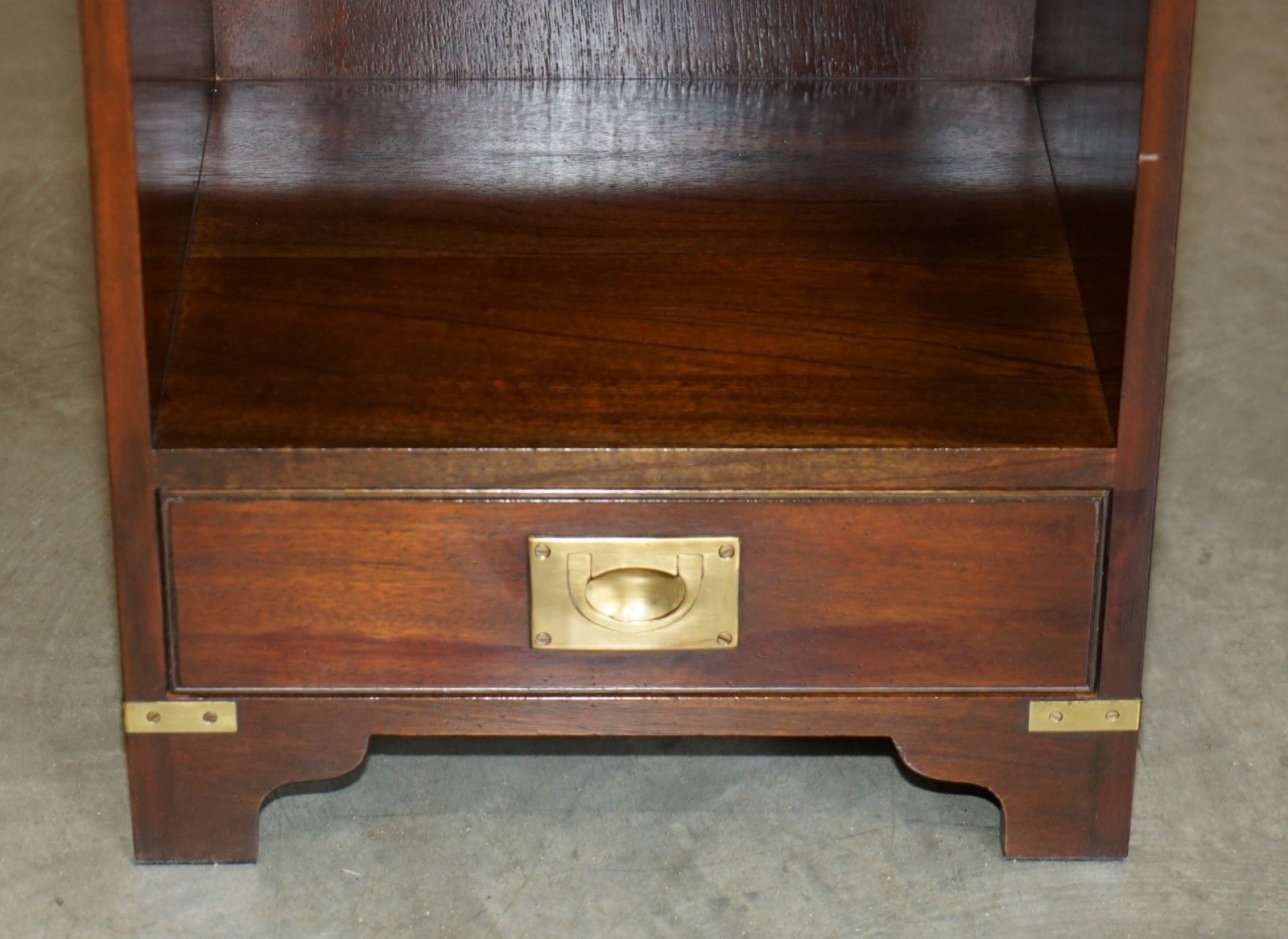 Harrods Kennedy Military Campaign Side End Table Drawers Inc Butlers Slip Tray photo 950.0