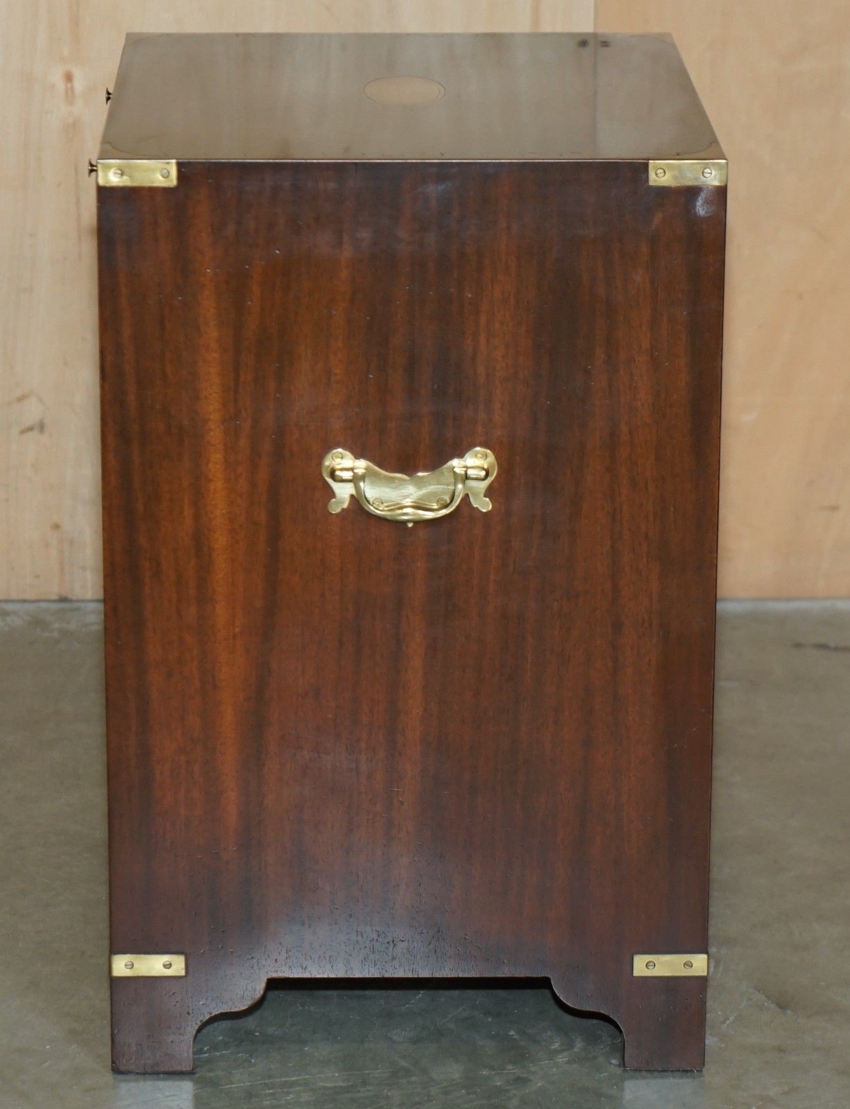 Furniture Harrods Kennedy Military Campaign Side End Table Drawers Inc Butlers Slip Tray photo