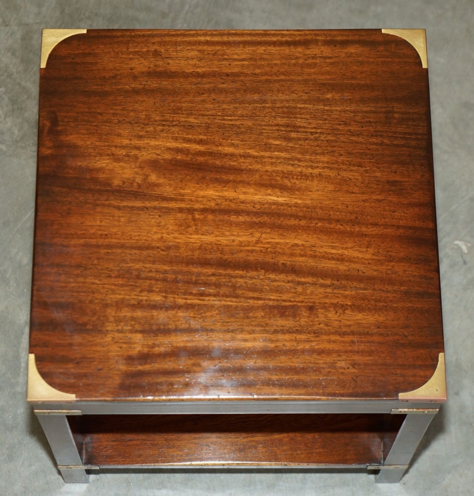 Pair Of Mahogany Harrods London Kennedy Military Campaign High Side End Tables photo 1350.0