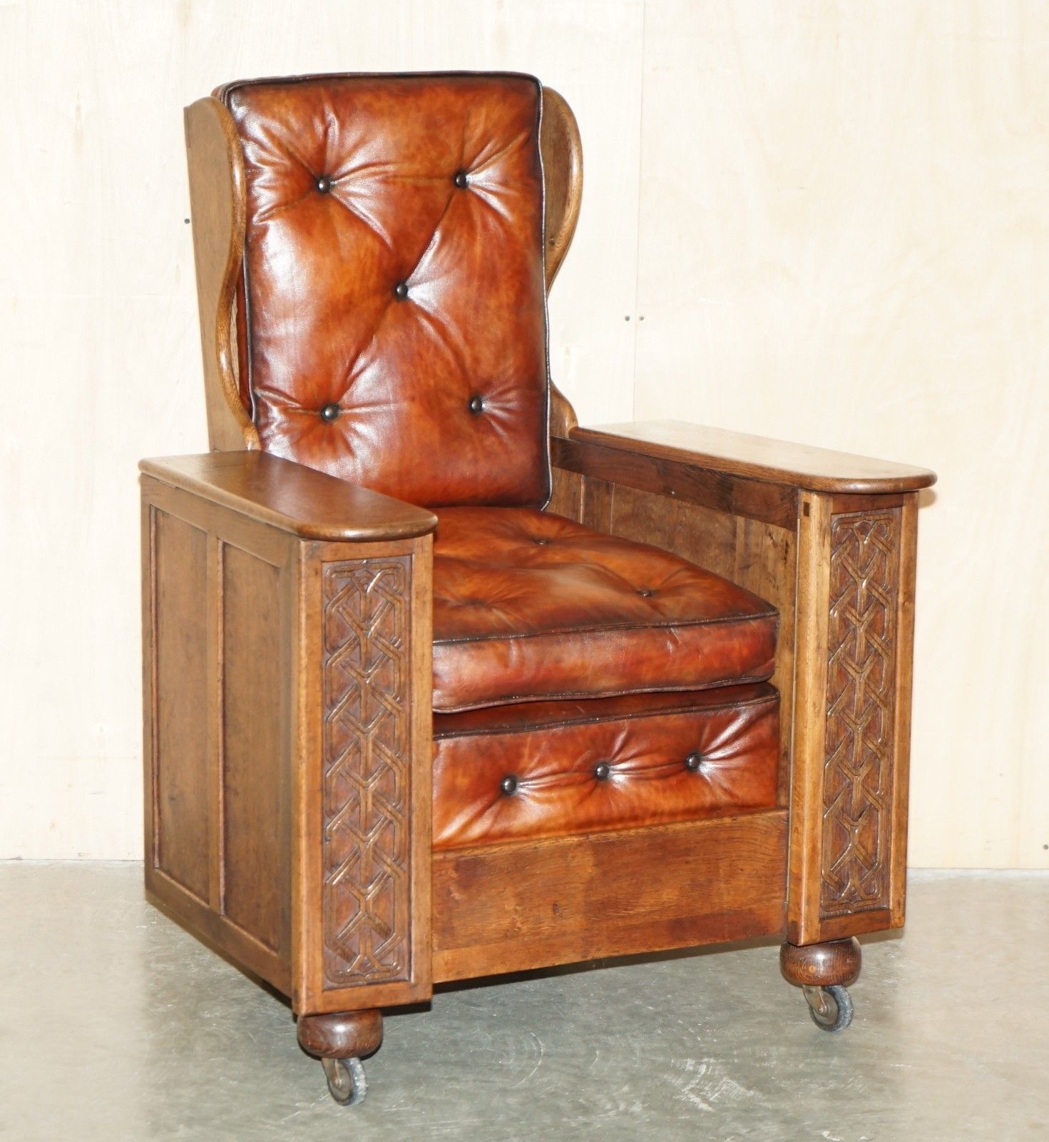 1920's American Prohibition Hidden Storage Drinks Cabinet Chesterfield Armchair photo furniture