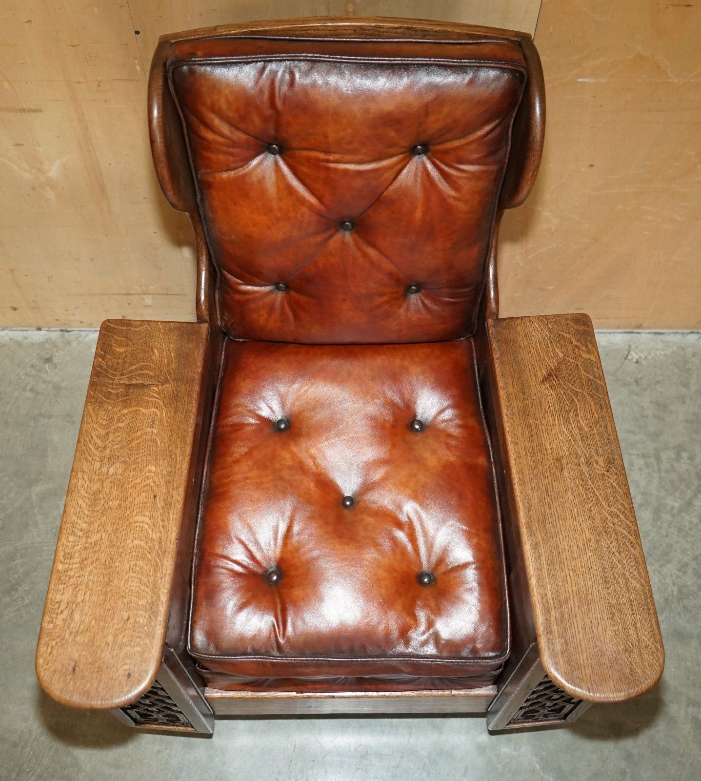 1920's American Prohibition Hidden Storage Drinks Cabinet Chesterfield Armchair photo 7950.0