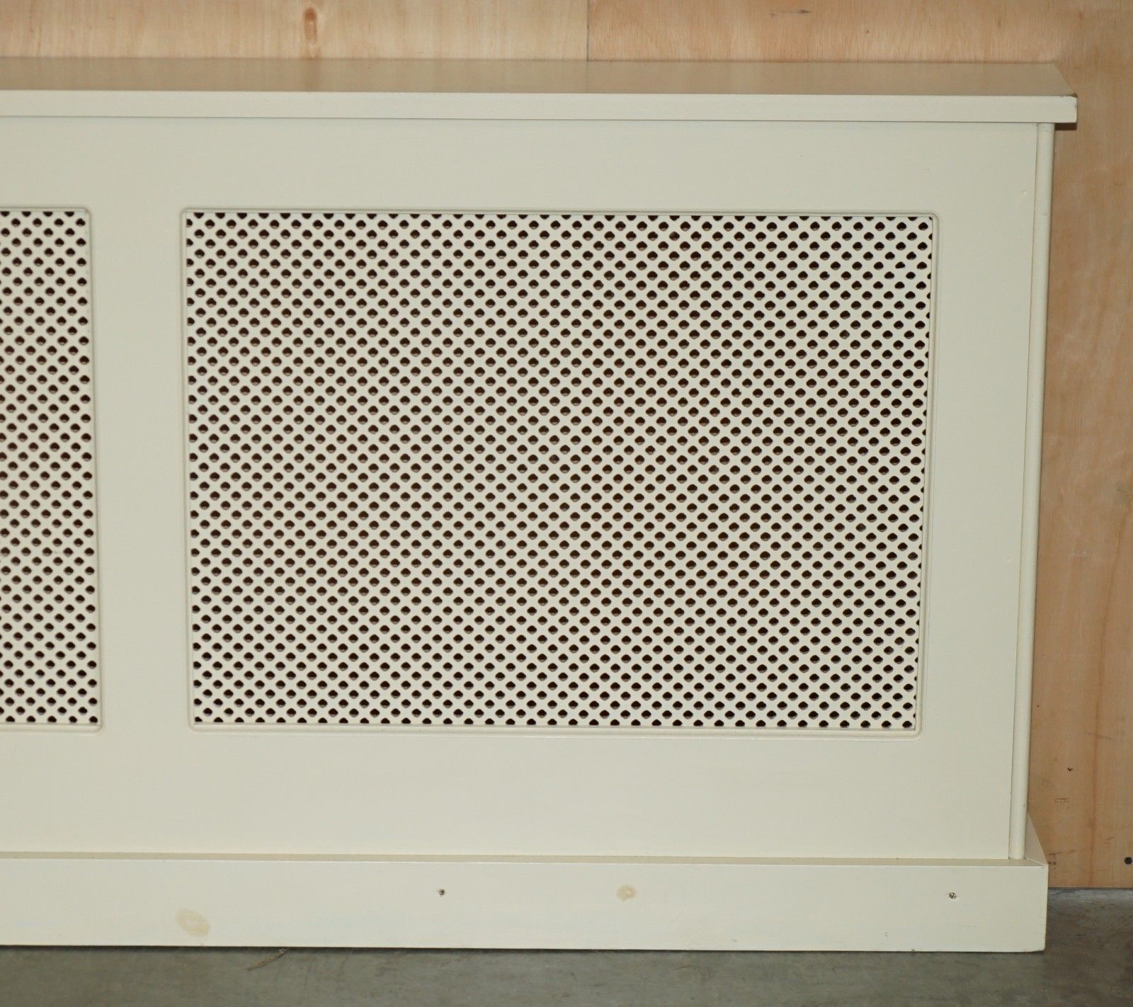 Vintage White Painted Radiator Cover Double Sized Ready To Go photo Furniture