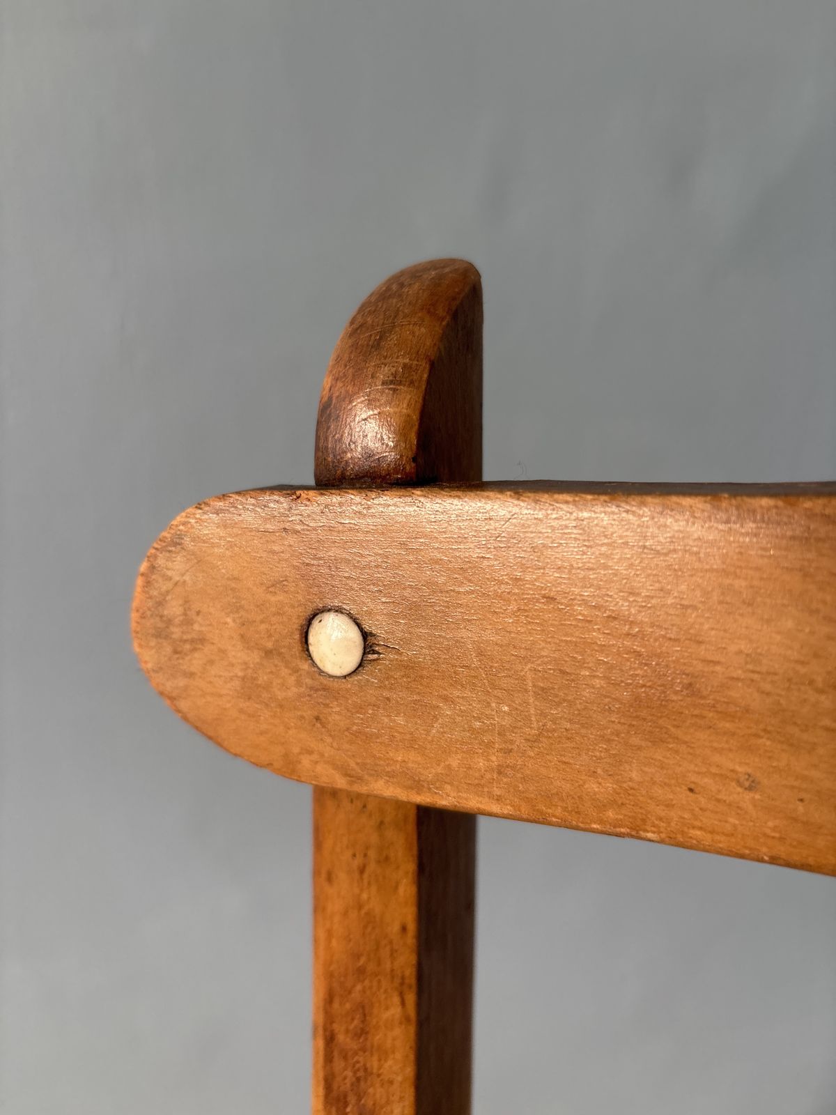 Luterma Estonia Antique Punched Seat Wooden Dining Chair photo 95.0